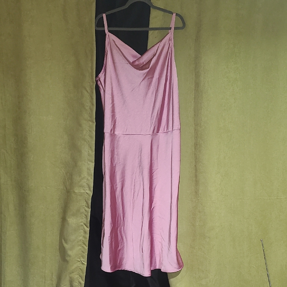 Ava & Viv Satin Pink Dress